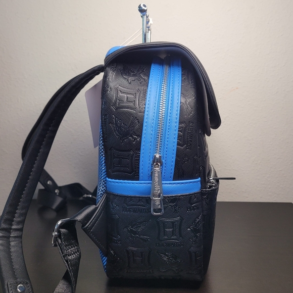 LOUNGEFLY HARRY POTTER RAVENCLAW PLAID MINI BACKPACK NWT PERFECT main image 4